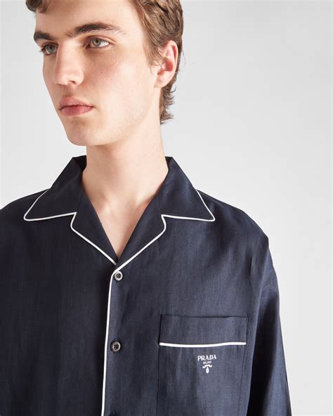 prada linen shirt|prada usa official website.